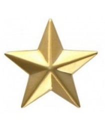 Звезда на погоны большая гладкая 20 мм золотистая
