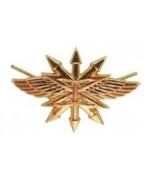 Эмблема петличная ВС Войска Связи золотистая