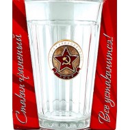 Стакан граненый подарочный "СССР Звезда" (армия, авиация, флот)