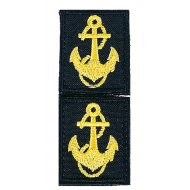 Петличные эмблемы (ВМФ) с золотым якорем на черном фоне