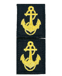 Петличные эмблемы (ВМФ) с золотым якорем на черном фоне