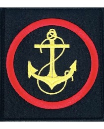 Нашивка шеврон морская пехота штат на черном фоне на липучке