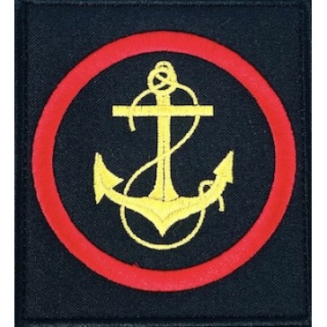 Нашивка (шеврон) морская пехота (штат) на черном фоне на липучке