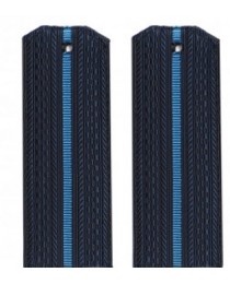 Погоны ВКC,ВВС синие 1 голубая полоска на офисную форму младшего офицерского состава пластик (уставные) 