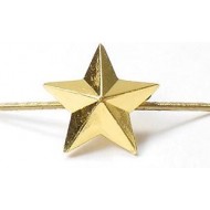 Звезда на погоны малая гладкая 13 мм золотистая
