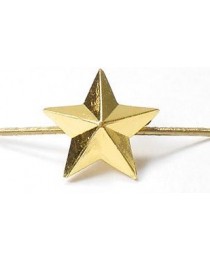 Звезда на погоны малая гладкая 13 мм золотистая