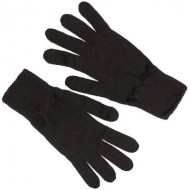 Перчатки зимние полушерстяные одинарной вязки для военнослужащих черные БТК-групп ВКБО (уставные)