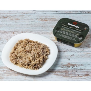 Каша "Дорожная" рисовая с говядиной "ВОЕНТОРГ" высший сорт Каша "Дорожная" рисовая с говядиной "ВОЕНТОРГ" высший сорт